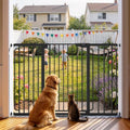 Cumbor 36" Extra Tall Baby Gate, 30.4-56.8" Extra Wide Dog Gate Black - color: Black, size: 30.4"-56.8" W x 36" H