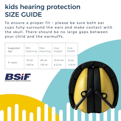 BANZ Kidz Earmuffs 2 Years & Older - Loud Noise Cancelling, Size Adjustable - color: Gold