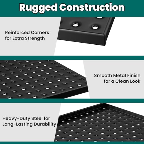 EVERHANGER Metal Pegboard Panels 24" x 12", Heavy Duty Peg Board for Garage - size: 6 Pack 24" x 12"