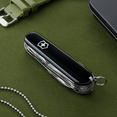 Victorinox Huntsman Swiss Army, 15 Function Pocket Knife, Black - color: Black, style: Single Knife