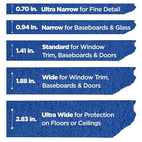 ScotchBlue Original Painter's Tape 2090-24VR4-A, 0.94 in x 60 yd (24mm x 54.8m), 4 Rolls/Pack - size: 0.94" Width, style: 4 rolls