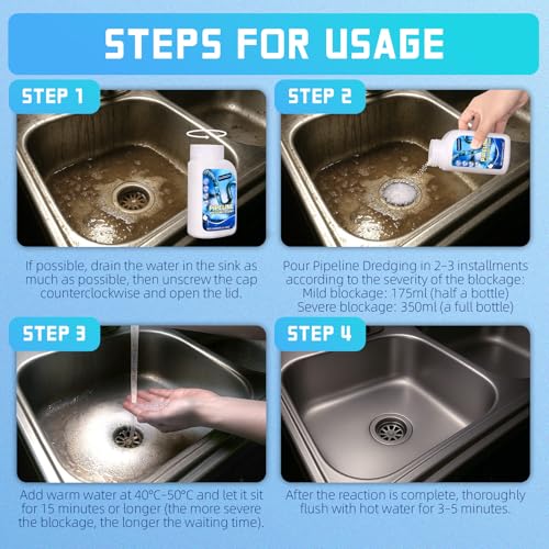 Pipeline Dredging Agent, Powerful Drain Cleaner, Kitchen Unblocker 1PCS - size: 1Pcs