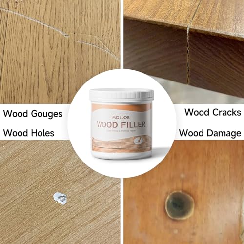 White Wood Filler, Stainable All‑Purpose Repair, 32 Oz - color: White, size: 1kg