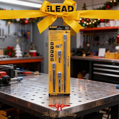4-Piece 2", 4", 6", 12" Drill Bit Extension Set, Magnetic Screwdriver Bit Holder Extender with Aluminum Sleeve, 1/4 Inch Hex Shank Quick Release Extension Adapter, Durable CR-V Steel - style: 2"&4"&6"&12" Multi-Size
