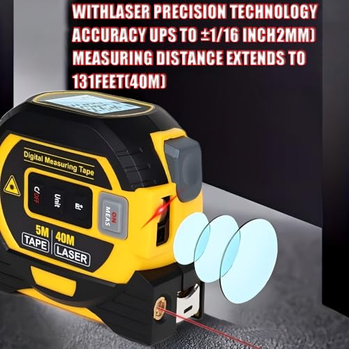 The 3-in-1 Almighty Laser Measuring Tools Ruler,16Ft Ruler 131Ft Laser - color: Blue, size: Laser 135 ft
