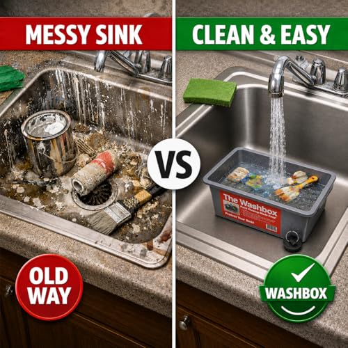 Paint Tray for Brush Clean Up Large Insert for Sinks to Make Paint Cleanup Easy - color: Gray