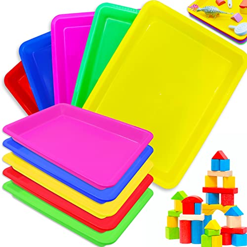 10 Pack Activity Plastic Crafts Art Tray,12.4”x 9.3" x 1.2"