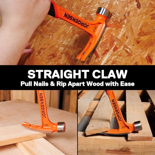 JORGENSEN 16 oz One-piece Forged Rip Claw Hammer with Magnetic Nail Holder - size: 16 oz