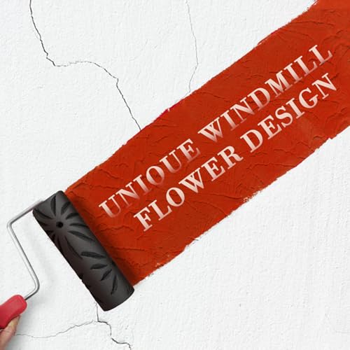 Poinsettia Style Pattern Drywall Texture Roller, 9-inch
