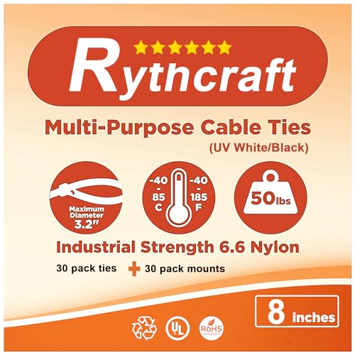 30 Pack 2 inch Zip Tie Adhesive Mounts Self Adhesive Cable Tie Base Holders with Multi-Purpose Tie wire clips with screw hole,Anchor stick on wire holder with 8 inch zip ties（Black） - color: 30 Pack 2" Black