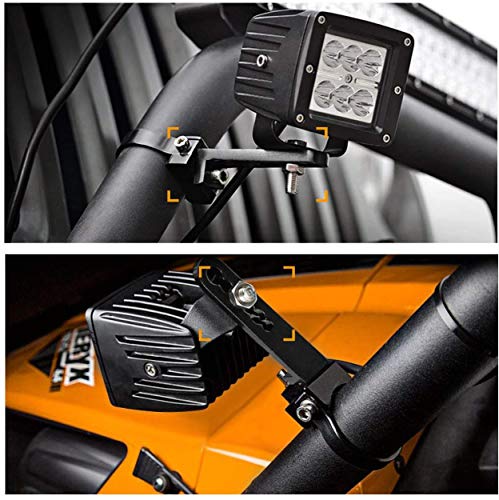 Tube Clamps Mounting Brackets for LED Bar Work Lights Fog Lights - Fit 2" Bull Bar, 2pcs - size: 2"