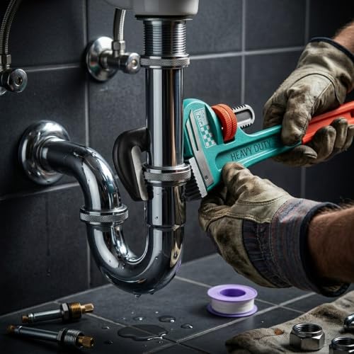 Heavy Duty Pipe Wrench, 36" Adjustable Straight Plumbing Wrench, High Drop-Forged jaws, Professional Pipeline Tool for Water Pipe Fittings, Mechanical assembly, Workshop Operations - size: 36inch