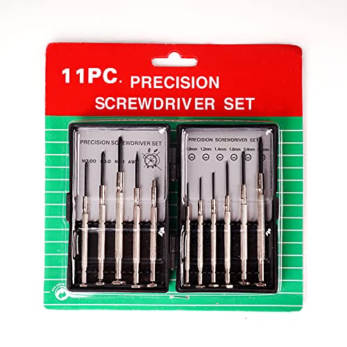 11PCS Mini Precision Screwdriver Set, XAQISHIRE Small Screwdriver Set for Repair Computer, Electronics, Toys, Watch - style: 11pcs