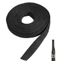 Heat Shrinkable Braided Sleeving, 10ft 1/4" Wire Loom Wiring Harness Sheath - size: 10- 1/4"(6mm)