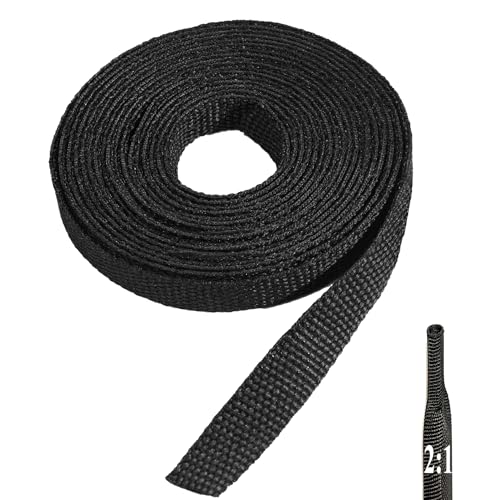 Heat Shrinkable Braided Sleeving, 10ft 1/4" Wire Loom Wiring Harness Sheath - size: 10- 1/4"(6mm)