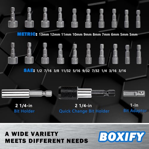 208-Piece Professional Screwdriver Bit Set, 1/4" Hex Shank Chrome Vanadium Steel Driver Bit Set, Includes Security Bits, Nut Driver and Bit Holder - style: 208PCS