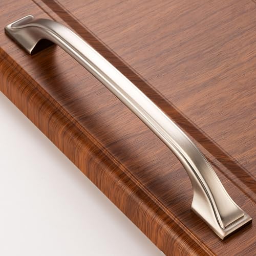 Brushed Nickel Cabinet Pulls 5 Inch Silver Drawer Pull 10 Pack 8222 - color: Brushed Nickel, size: 5 Inches, style: 10 Pack Arch Pull
