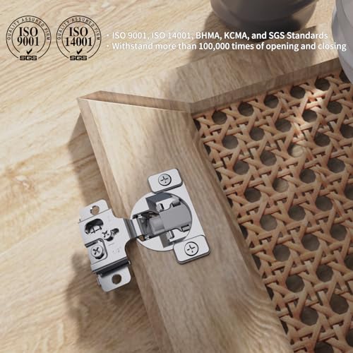 Chibery 50 Pack Face Frame Cabinet Hinges, 1/2" Overlay, Soft Close, 105° - size: 1/2 Inch Overlay