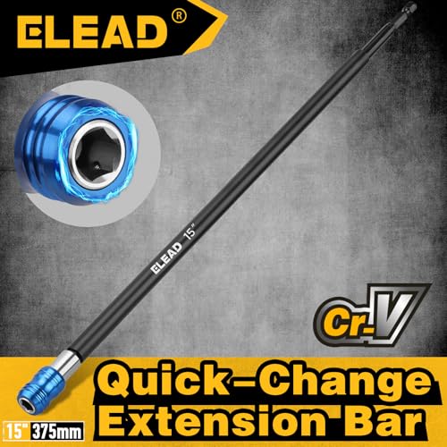 15" Drill Bit Extension Set, Magnetic Drill Screwdriver Bit Holder Extender with Aluminum Sleeve, 1/4 Inch Hex Shank Quick Release Extension Adapter - style: 15" Drill Bit Holder