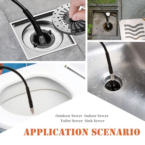 100FT Sewer Jetter Kit for Pressure Washer, 5800PSI Drain Cleaner Hose - color: Black -100FT hose