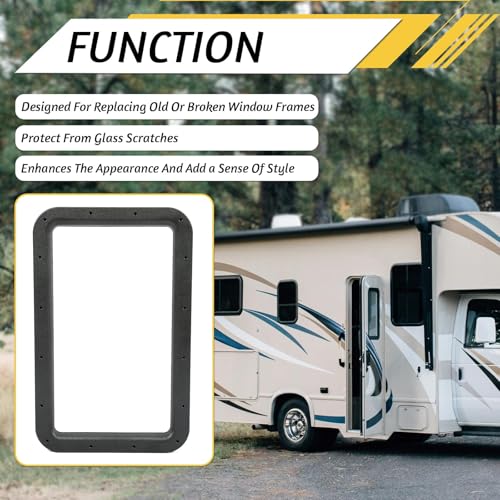 KUAFU Plastic (ABS) Entry Door Window Frame RV Trailer Camper Universal