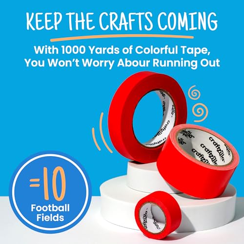 Craftzilla Colored Masking Tape & Painters Tape, 10 Rolls, 1 in x 10 Yds - style: 10 Rolls
