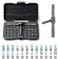 2026 New Tools 24 in 1 Magnetic Ratchet Screwdriver Set, Multi Bit DIY Magnetic Screwdriver Set with Detachable Ratchet Handle, Portable Precision Repair Tool Kit for Furniture, Electronics, Bicycle - size: 24 in 1