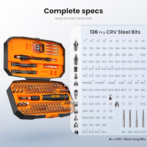JOREST 152 in 1 Precision Screwdriver Set, Mini Screwdriver Tool Kit - style: 152 in 1