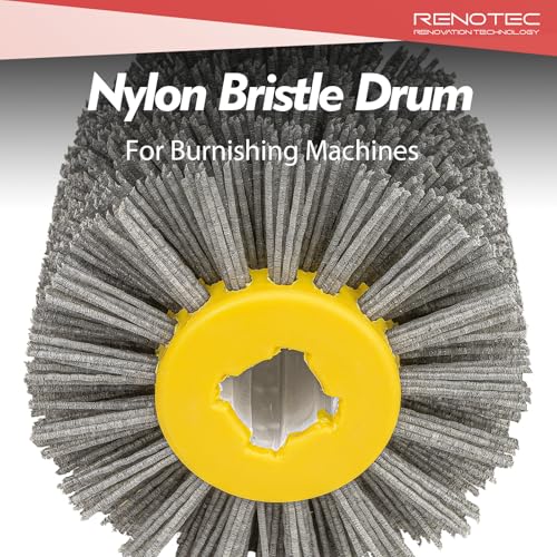 Nylon Bristle Drum, #60, Scale and Rust Stripping, 4.33" x 4", 110x100mm, for Burnishing Polishing Machine - style: Nylon Bristle Drum #60