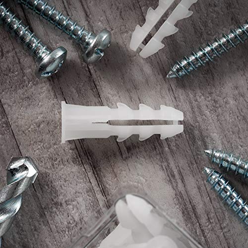 Premium Quality Ribbed Plastic Drywall Wall Anchors (#14-16 x 1-1/4") - size: #14-16 x 1-1/4”, style: Standard Pack
