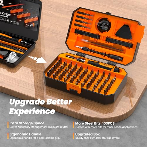 JOREST 115 in 1 Precision Screwdriver Set, Magnetic Electronics Tool Kit - style: 115 in 1