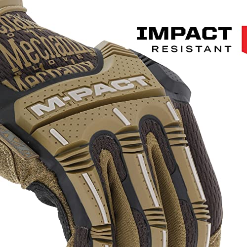 Mechanix Wear M-Pact Impact Protection Work Gloves Brown Small - color: Brown, size: Small