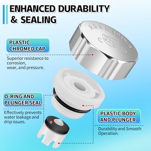 Boltigen Chrome Outdoor Faucet Repair Kit, ASSE 1019-A Vacuum Breaker Outside Faucet Repair Kit, Hose Bib Spigot Repair Kit for Anti-Siphon Frost-Free Sillcock Valves, Vacuum Breaker Replacement Kit - color: Silver