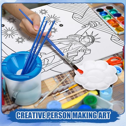 Sherr 140 Pcs 20 Set Pre Drawn Canvas Painting Kit, Independence Day - style: Independence Day