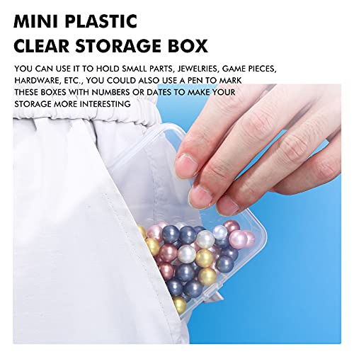 Jetec 6 Pieces Small Clear Plastic Storage Box, 3.3 x 3.3 x 1.1 Inch - size: 3.3 x 3.3 x 1.1 Inch