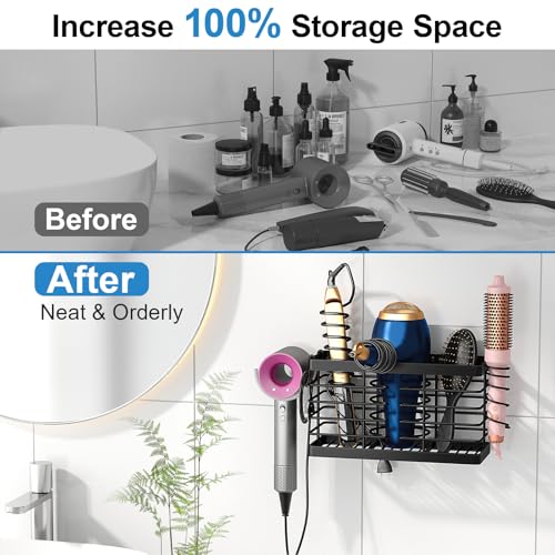 Sevenblue 2026 Upgraded 3-in-1 Universal Hair Tool Organizer, L Size, Black - color: L-Black