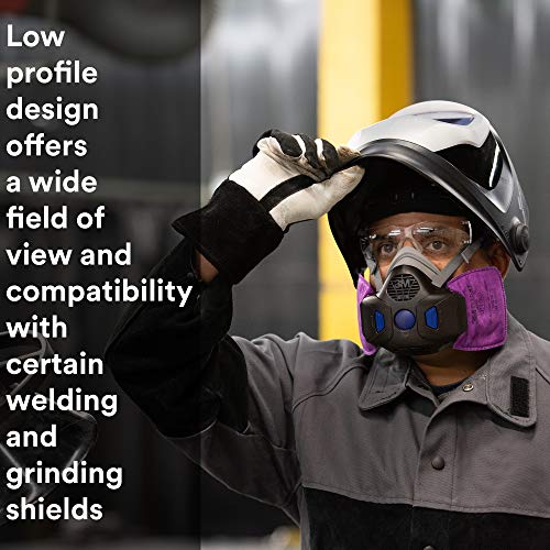 3M Reusable Respirator HF-802SD, Secure Click Half Face Respirator, Medium - style: Medium