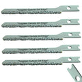 Fiberglass U Shank Scroll Jigsaw Blades Set 5 Carbide Grit Jigsaw Blades U Shank for Drywall Hardie Cement Backer Board Cement Siding Jigsaw U Shank Scroll Carbide Grit Jig Saw Blades for Curve Cuts