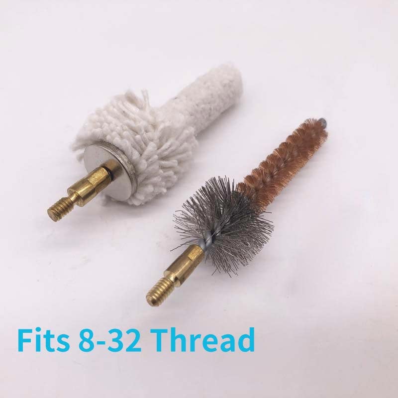 Chamber Cleaning Tool Kits - Chamber Brush x2, Cotton Mop x2 and Star Chamber Cleaning Pads x30 - style: .308Cal/7.62mm