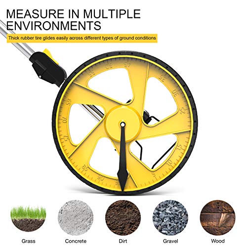 Zozen Measuring Wheel in Feet and Inches, Double Collapsible, Mechanical (Pack of 8) - size: 12Inch (Pack of 8)