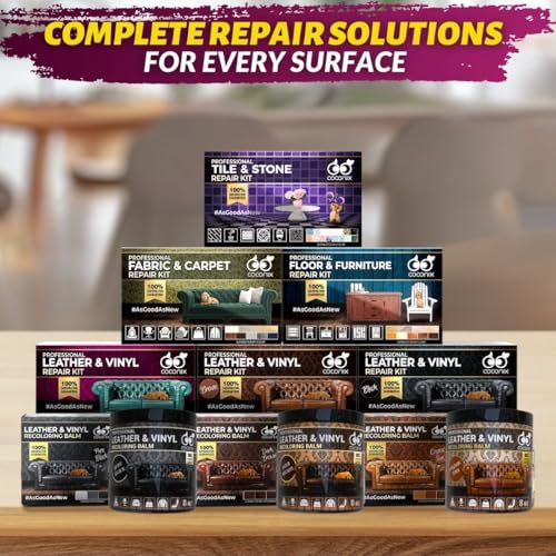 COCONIX Leather & Vinyl Repair Kit for Furniture, Car Seats, Sofas & Marine