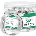 OURU 40PCS 5/8 Pex Crimp Rings, 304 Stainless Steel Pex Fittings - size: 5/8" × 40PCS