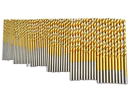 60Pcs Micro Drill Bits Set 1/8 1/16 3/64 5/64 3/32 7/64 Jobber Length Twist Drill Bit Set for Steel Wood Plastic Aluminum Alloy