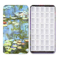 qianshan 40Pcs Empty Half Pans Watercolor Tin Palette with Magnetic Stripe - color: Oil Painting Pond