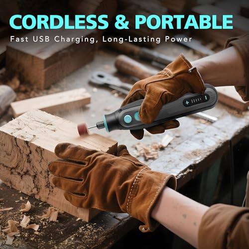 101-Piece 4V Mini Cordless Rotary Tool Kit with Organized Storage Case - 5-Speed High-Torque for Jewelry Making, Wood Carving, 3D Printer Sanding/Polishing - USB Rechargeable & Ready to Use