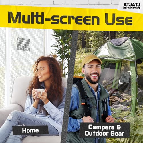 2in x 30ft (360in) Window Screen Repair Tape, Screen Door Replacement Kit, Mosquito Net Repair Tape, Window Net Screen Patch, Mesh Tape for Drywall Repair, Screen Patches for Ripped Screen, Black