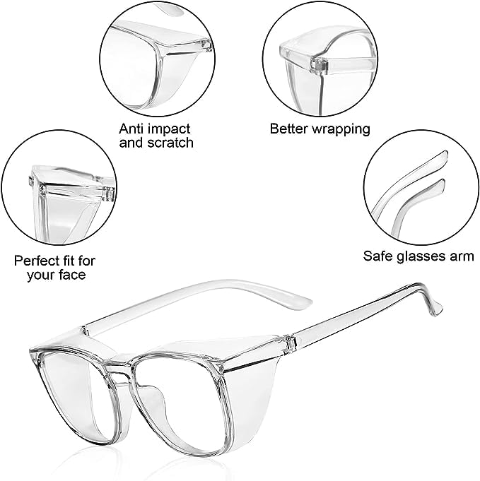 Safety Glasses Goggles for Women Girls Anti Fog Protective Eyewear Glasses - color: 1 Pack: Clear