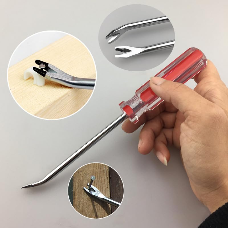 Upholstery and Construction Staple Remover with Tack Puller Tool, Nail Puller, Carpet Remover, for Removing All Kinds of Staples for Furniture, Wooden Case, Carton, Floor, Photo Frame （3pcs） - style: Style4