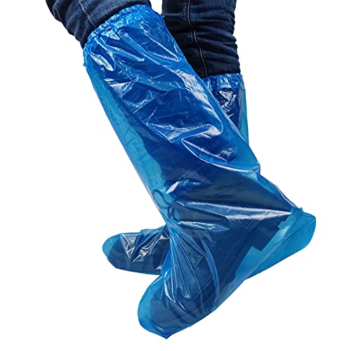 Fancystyle Pack of 80 Disposable Thicker Boot and Shoe Covers 19 inch Tall - color: Blue, size: 40 Pairs(80)