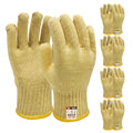 5 Pairs Cut Resistant Work Gloves, 7-Gauge Heavy Duty Aramid Fiber, Heat & Cut Protection for Small Hands, Women. Ideal for Metal Glass Handling, Woodworking & Industrial Assembly, S - size: 5pcs-Small, style: Aramid